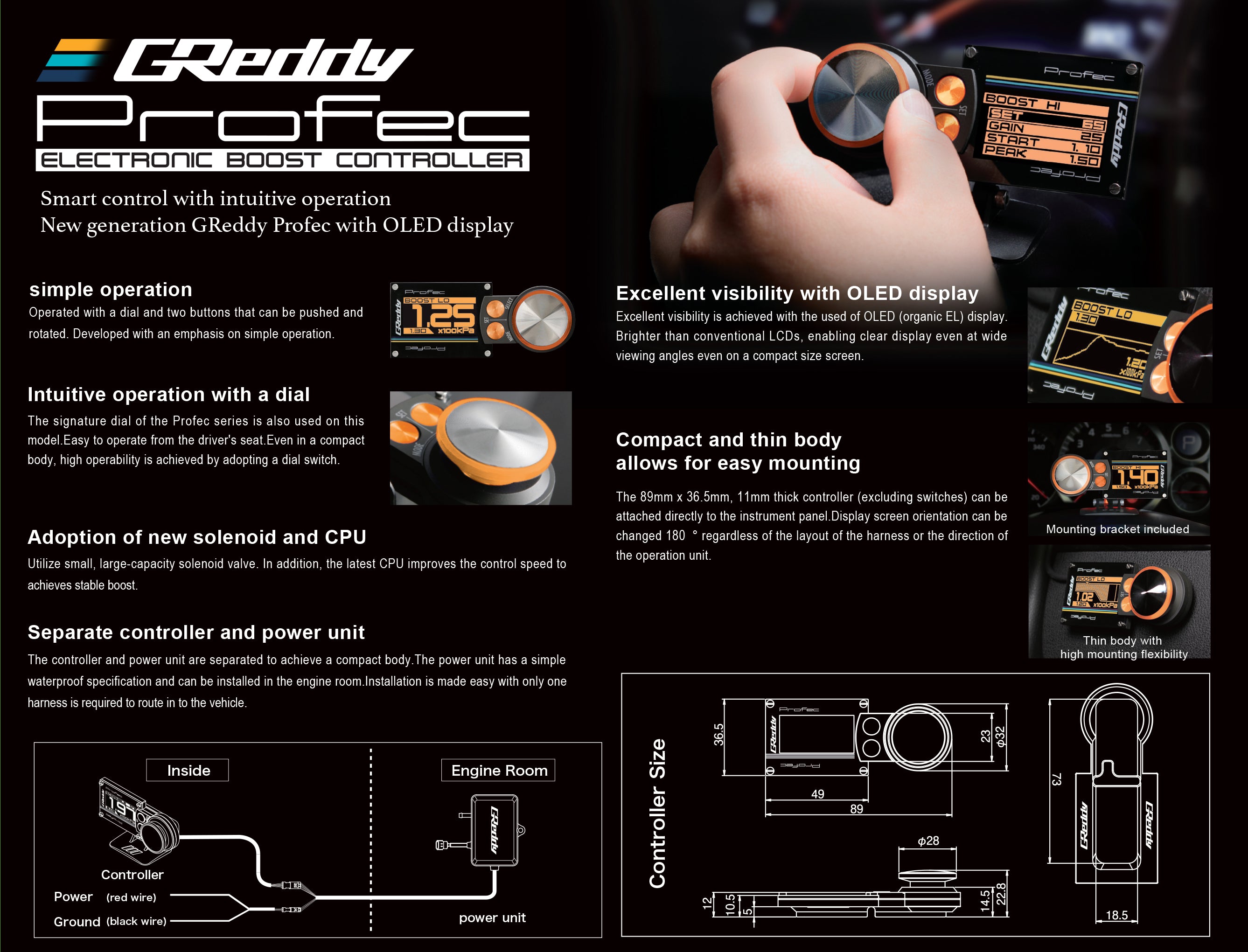 PROFEC BOOST CONTROLLER, AMBER 8BAR - (15500221)