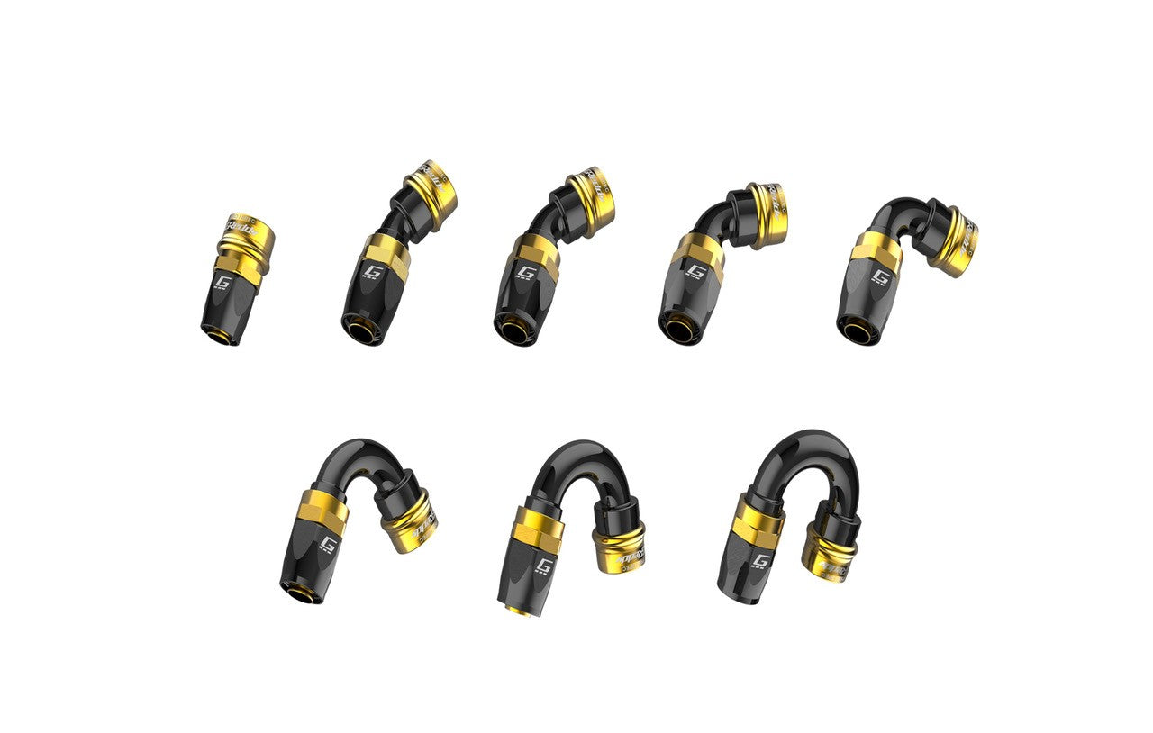 GReddy PRO/SPEC -04 Quick-Release Swivel Hose End(s) - Black / Gold anodized