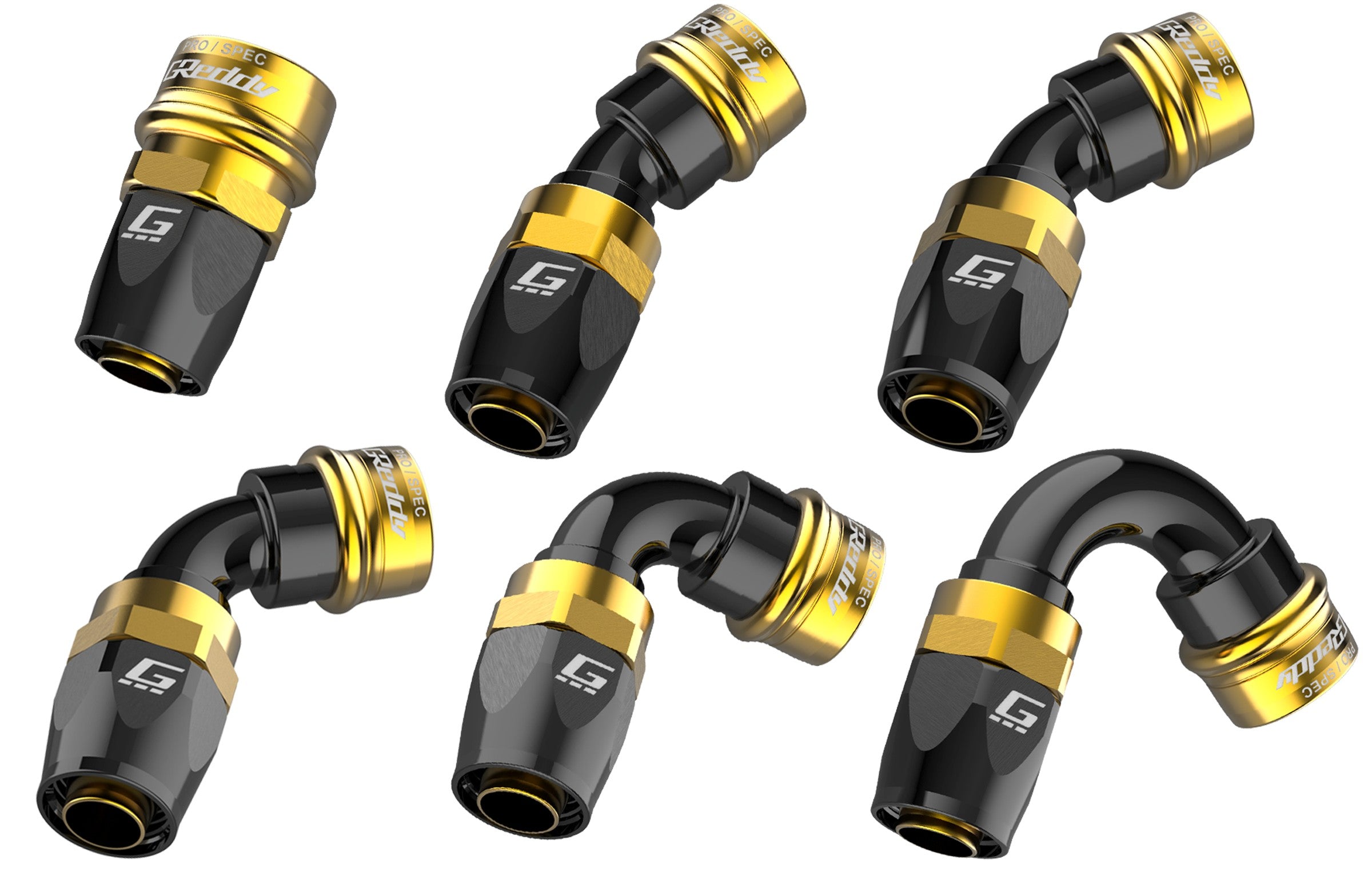 GReddy PRO/SPEC -16 Quick-Release Swivel Hose End(s) - Black / Gold anodized